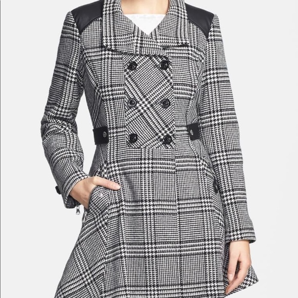 guess plaid coat
